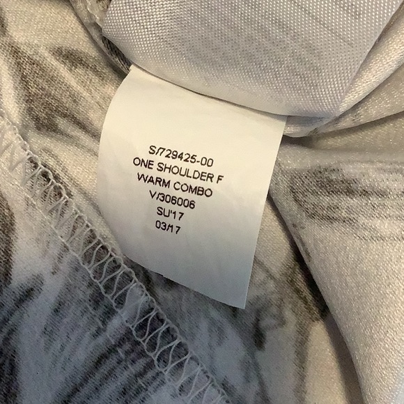 💥 Banana Republic one shoulder gray floral dress sz 2 - Picture 11 of 13